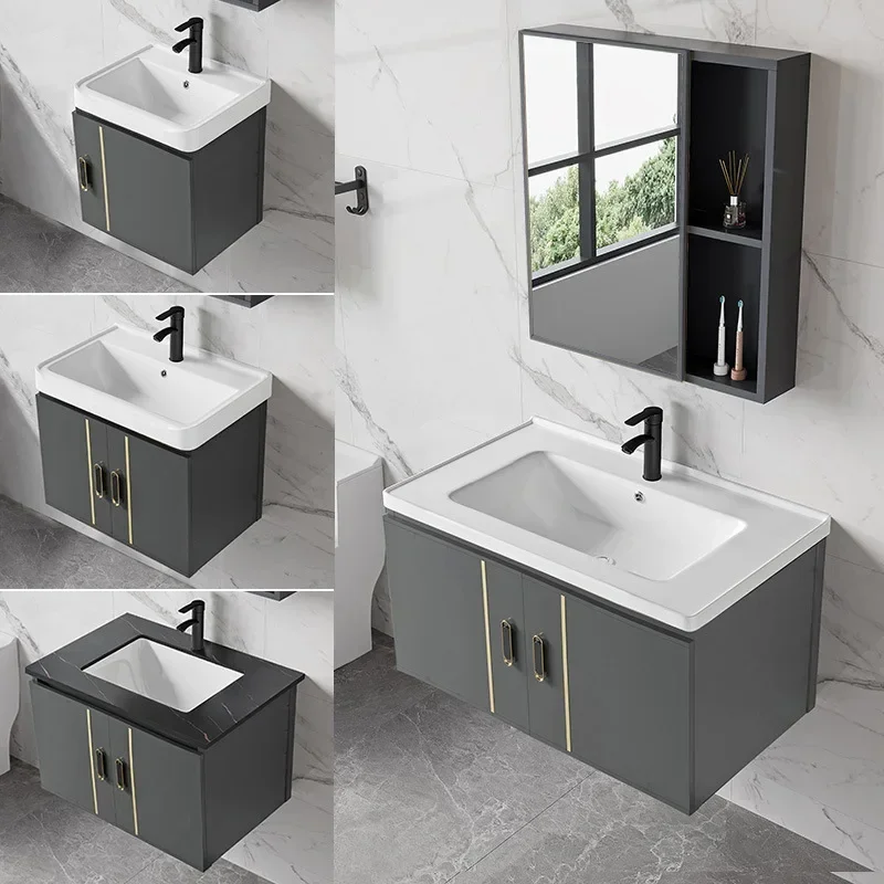 Aluminum Alloy Waterproof Bathroom Sink Cabinet Combination Integrated Washbasin Bathroom Vanity Cabinet Home Bathroom Furniture
Aluminum Alloy Waterproof Bathroom Sink Cabinet Combination Integrated Washbasin Bathroom Vanity Cabinet Home Bathroom Furniture