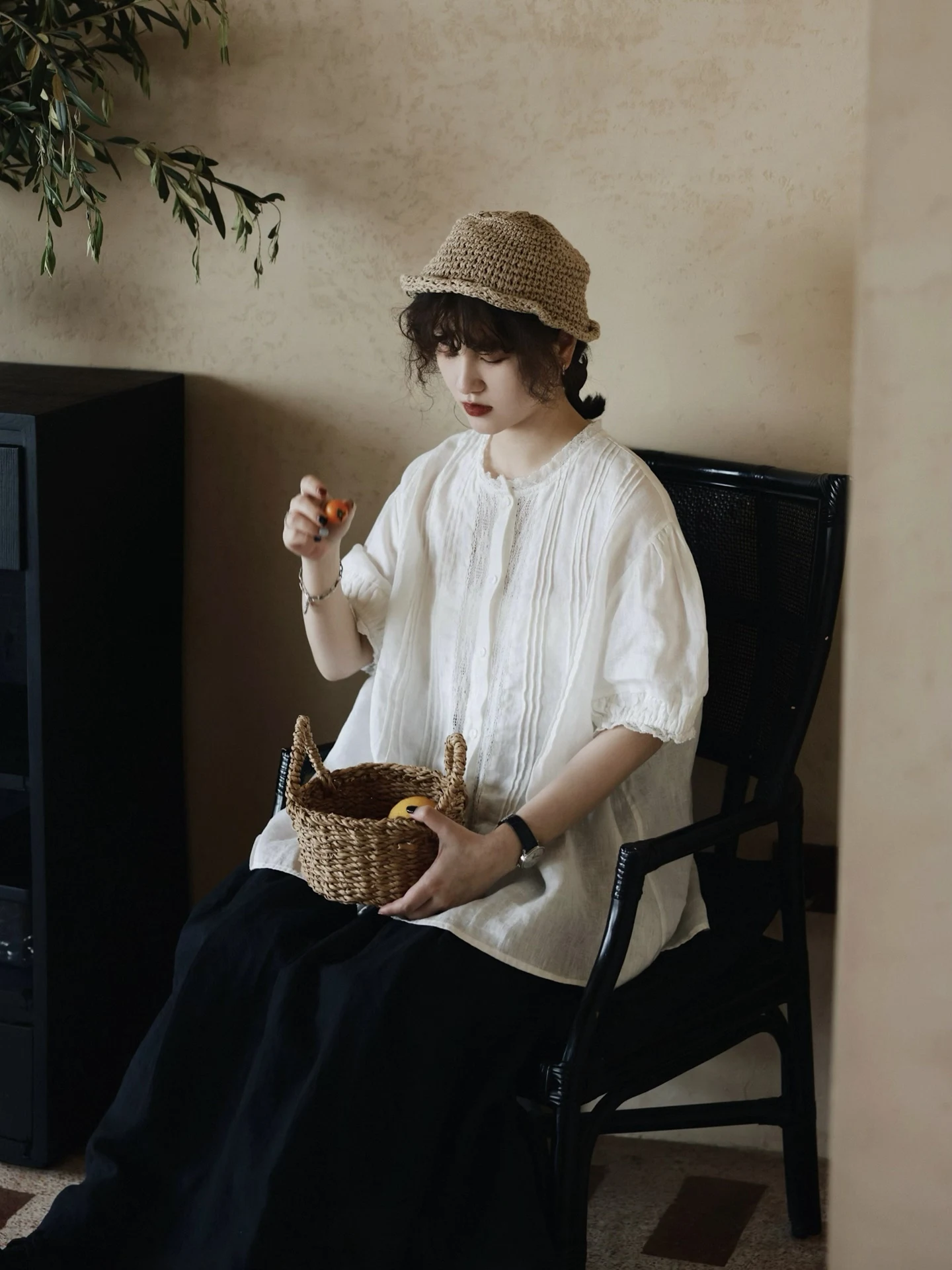 Retro Pleated Puffy Sleeve Blouse Floral Lace Collar Japanese Style Loose Fit Linen Shirt Breathable Skin-Friendly Five-Quart...
Retro Pleated Puffy Sleeve Blouse Floral Lace Collar Japanese Style Loose Fit Linen Shirt Breathable Skin-Friendly Five-Quart...