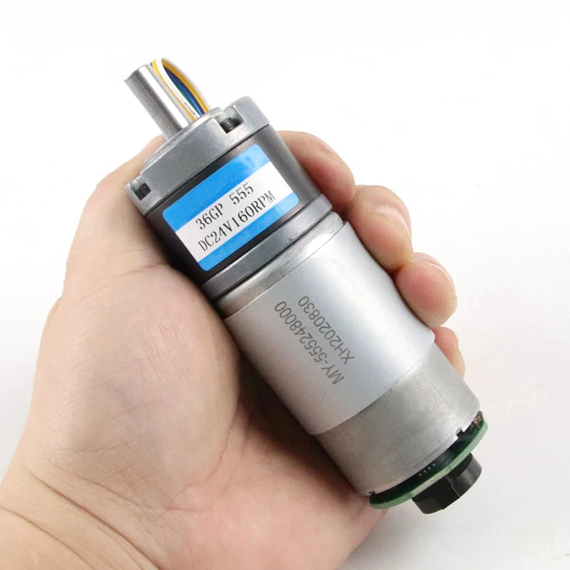 36mm 555 Planetary Gear Motor Encoder DC 12V 24V Reducer Speed 11-1540rpm Coding Signal Feedback High Torque 100KG Metal Gearbox
36mm 555 Planetary Gear Motor Encoder DC 12V 24V Reducer Speed 11-1540rpm Coding Signal Feedback High Torque 100KG Metal Gearbox