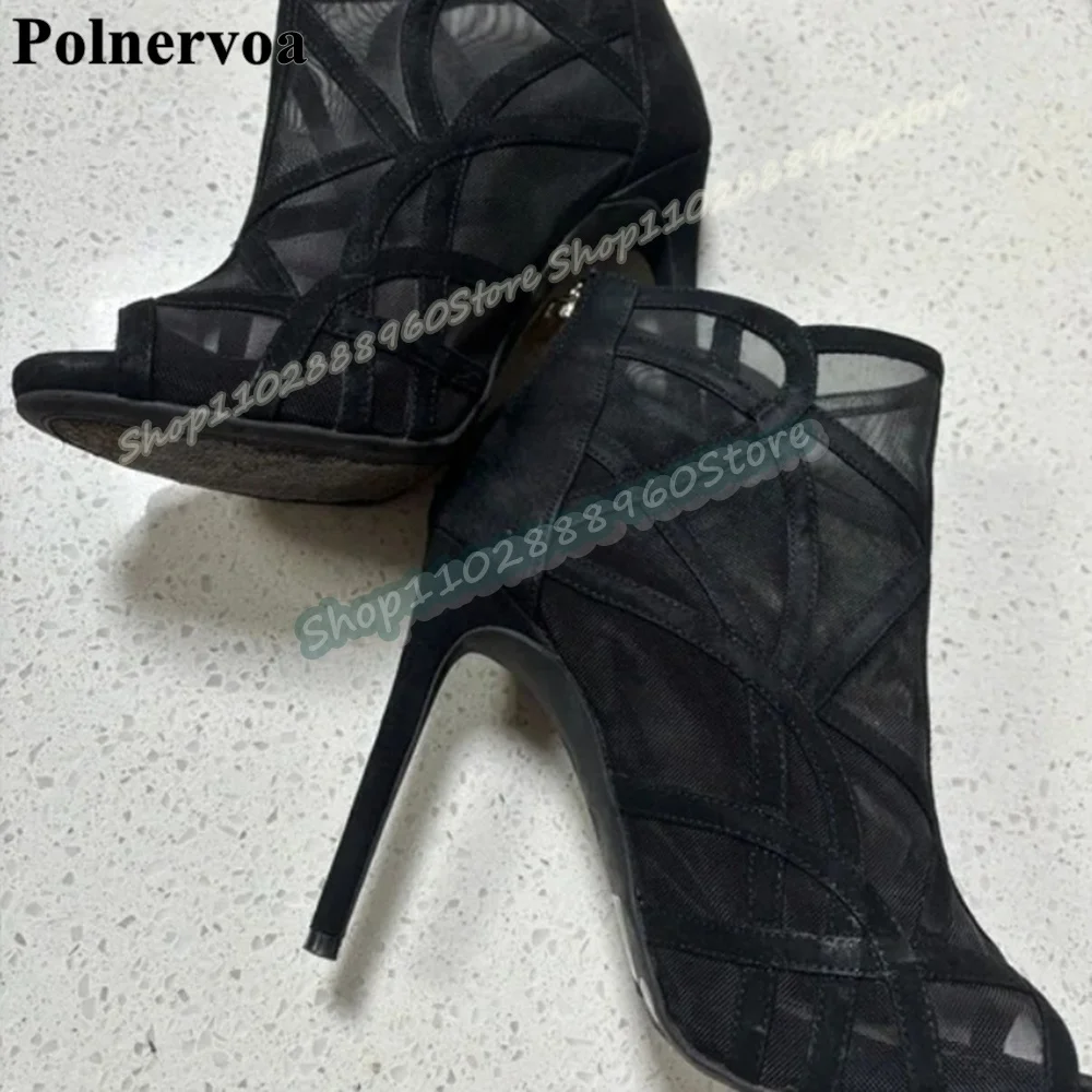Handmade Black Air Mesh Casual Sandal Boots Thin High Heel Shoes For Women Back Zipper Peep Toe Fashion 2026 Zapatos Para Mujer
Handmade Black Air Mesh Casual Sandal Boots Thin High Heel Shoes For Women Back Zipper Peep Toe Fashion 2026 Zapatos Para Mujer