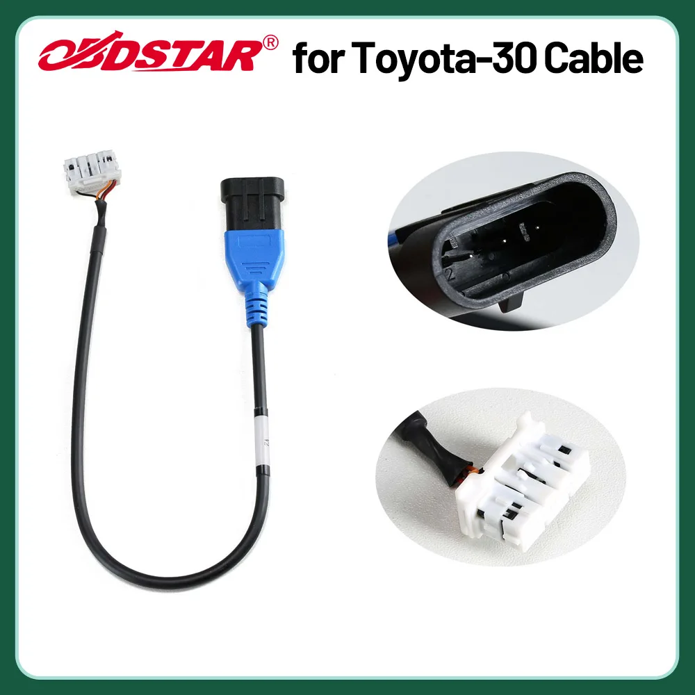 OBDSTAR для Toyota 30-контактный кабель V2 для 4A 8A-BA 8A-B9 Proximity All Keys Lost Bypass PIN, используемый с X300 DP Plus, X300 Classic G3
OBDSTAR для Toyota 30-контактный кабель V2 для 4A 8A-BA 8A-B9 Proximity All Keys Lost Bypass PIN, используемый с X300 DP Plus, X300 Classic G3