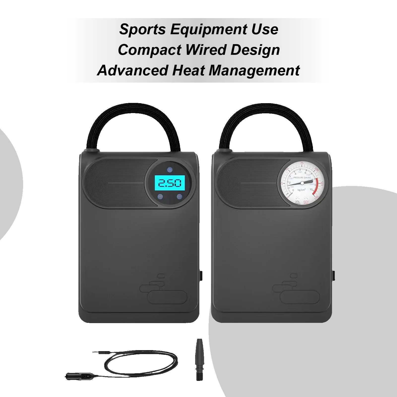 Воздушный насос для автомобильных шин, портативный автоматический отключаемый автомобильный инструмент для накачивания, воздушный насос для авто, мотоциклов, велосипедов
Воздушный насос для автомобильных шин, портативный автоматический отключаемый автомобильный инструмент для накачивания, воздушный насос для авто, мотоциклов, велосипедов