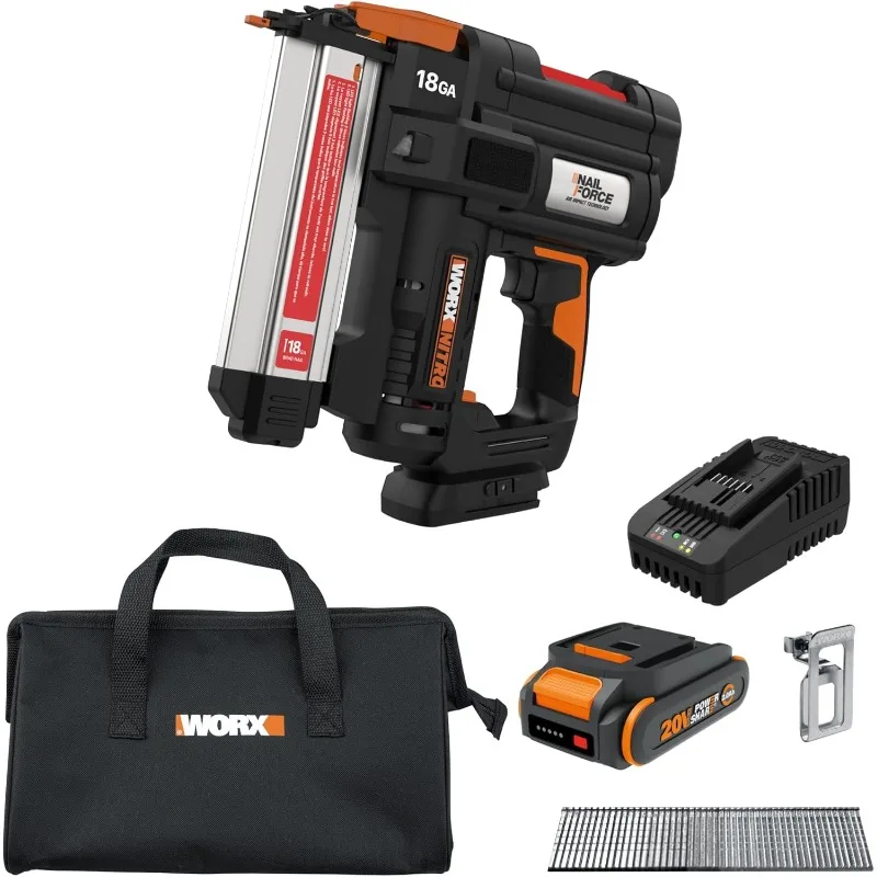Аккумуляторный гвоздезабивной пистолет Worx Nitro 20 В 18GA, аккумуляторный пистолет для гвоздей, пистолет для гвоздей с питанием от аккумулятора, до 2 дюймов, снятие варенья без инструментов
Аккумуляторный гвоздезабивной пистолет Worx Nitro 20 В 18GA, аккумуляторный пистолет для гвоздей, пистолет для гвоздей с питанием от аккумулятора, до 2 дюймов, снятие варенья без инструментов