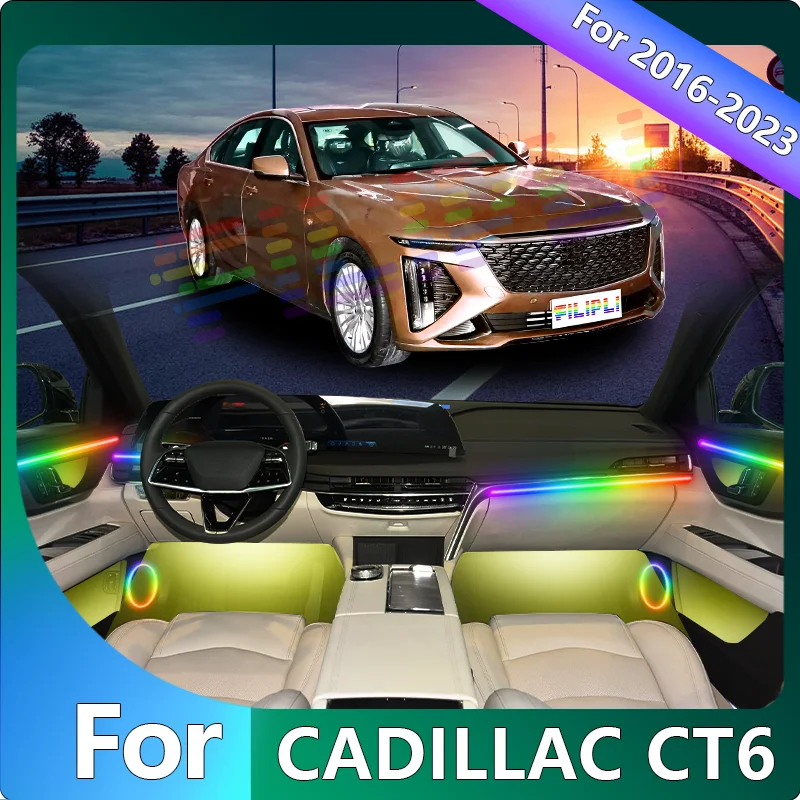 FILIPLI For CADILLCA CT 6 For 2017 App Controlled Car Interior Lights 64 RGB Colour Acrylic Night Driving Ambient Light Strips
FILIPLI For CADILLCA CT 6 For 2017 App Controlled Car Interior Lights 64 RGB Colour Acrylic Night Driving Ambient Light Strips