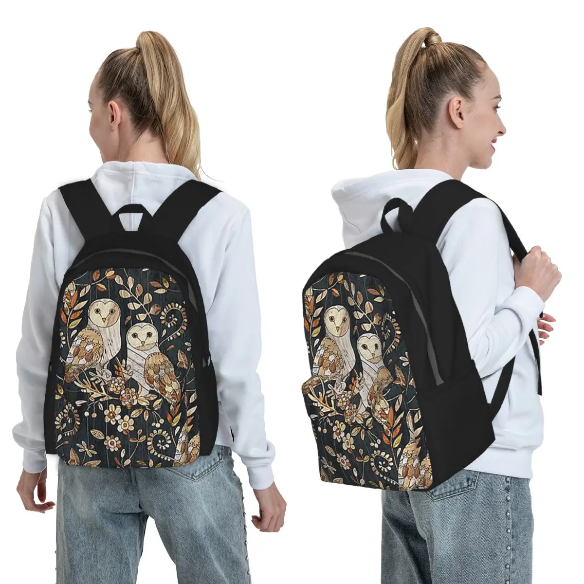 Wooden Wonderland Barn Owl Collag Backpack Boys Girls BookBag Children School Bag Laptop Shoulder Bags for Men Women
Wooden Wonderland Barn Owl Collag Backpack Boys Girls BookBag Children School Bag Laptop Shoulder Bags for Men Women