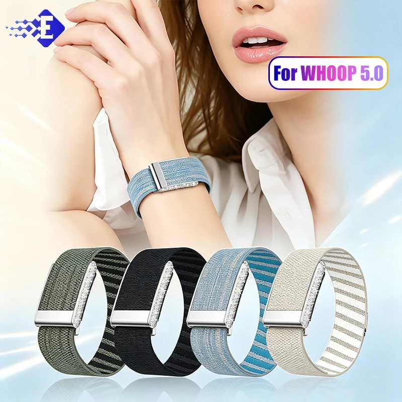 For WHOOP 5.0 Accessories Diamond Crushed Nylon Braided Band with Silver Metal Connector Replacement Wrist Strap
For WHOOP 5.0 Accessories Diamond Crushed Nylon Braided Band with Silver Metal Connector Replacement Wrist Strap