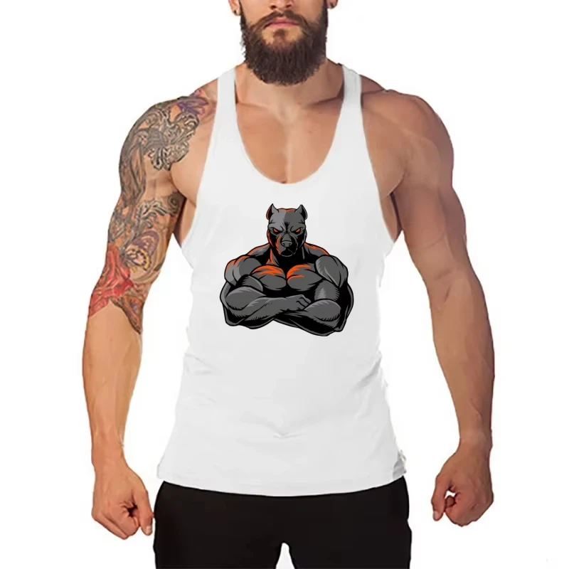 New Arrivals Men's Bodybuilding Stringer Tank Top - Cotton Gym Sleeveless Shirt with Dog Print, Fitness Vest for Workout
New Arrivals Men's Bodybuilding Stringer Tank Top - Cotton Gym Sleeveless Shirt with Dog Print, Fitness Vest for Workout