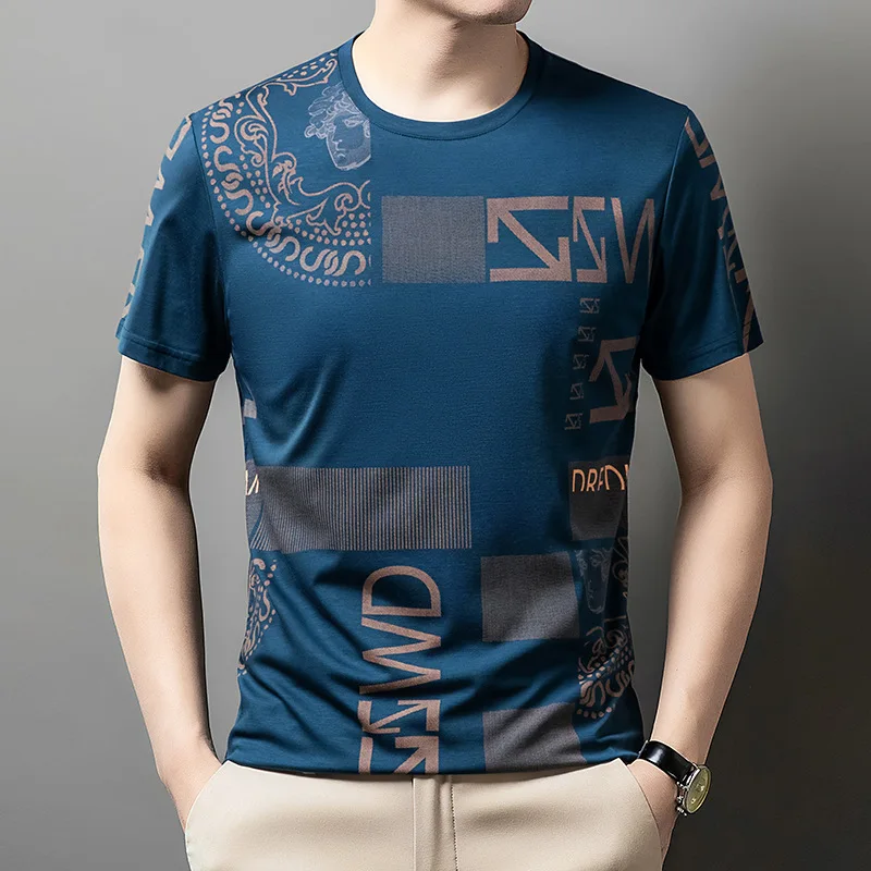 2025 New Men's Clothing Middle-aged Young Men's Round Neck Short-sleeved T-shirt Printed Fashionable Slim Versatile Base Top
2025 New Men's Clothing Middle-aged Young Men's Round Neck Short-sleeved T-shirt Printed Fashionable Slim Versatile Base Top