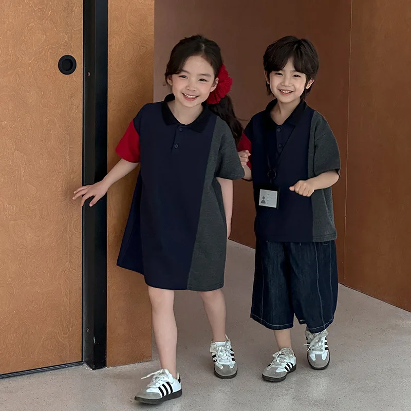 Twinning Brother Sister Matching Sibling Outfits Baby Girls Dresses Toddler Boys Polo Shirts Fashion Korean Children's Clothes
Twinning Brother Sister Matching Sibling Outfits Baby Girls Dresses Toddler Boys Polo Shirts Fashion Korean Children's Clothes