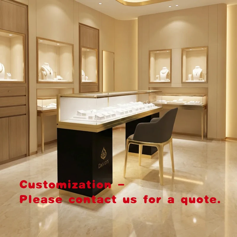 custom.Custom LED Lighting Jewelry Display Showcase Shop Interior Design Black Gold Counter Vitrine Retail Store Showroom
custom.Custom LED Lighting Jewelry Display Showcase Shop Interior Design Black Gold Counter Vitrine Retail Store Showroom