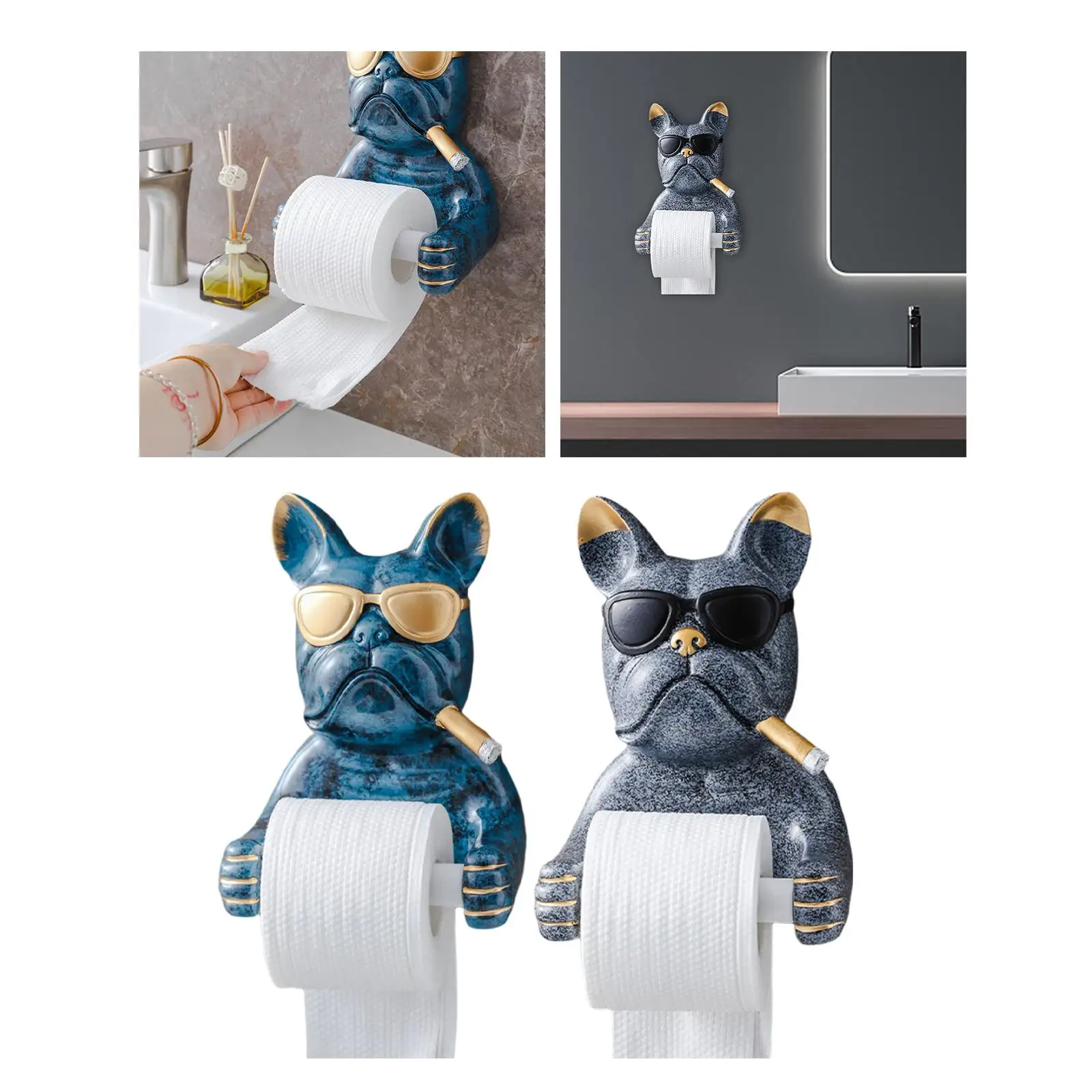 Resin Toilet Paper Holder Mount Punch-Free Paper Towel Holder Tissue Box Dog
Resin Toilet Paper Holder Mount Punch-Free Paper Towel Holder Tissue Box Dog