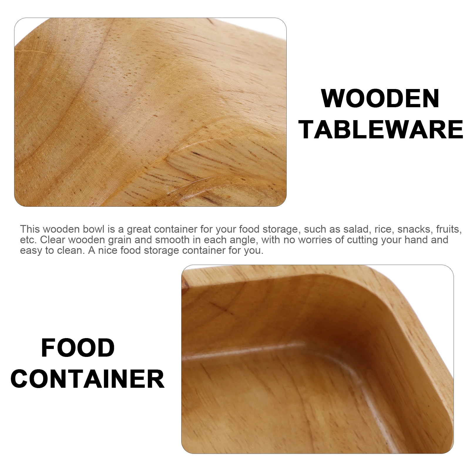 1pc Wooden Snack Bowl Large Capacity Smooth Surface Safe Healthy Wood Perfect Salad Rice Fruits Snacks Party Kitchen Square
1pc Wooden Snack Bowl Large Capacity Smooth Surface Safe Healthy Wood Perfect Salad Rice Fruits Snacks Party Kitchen Square