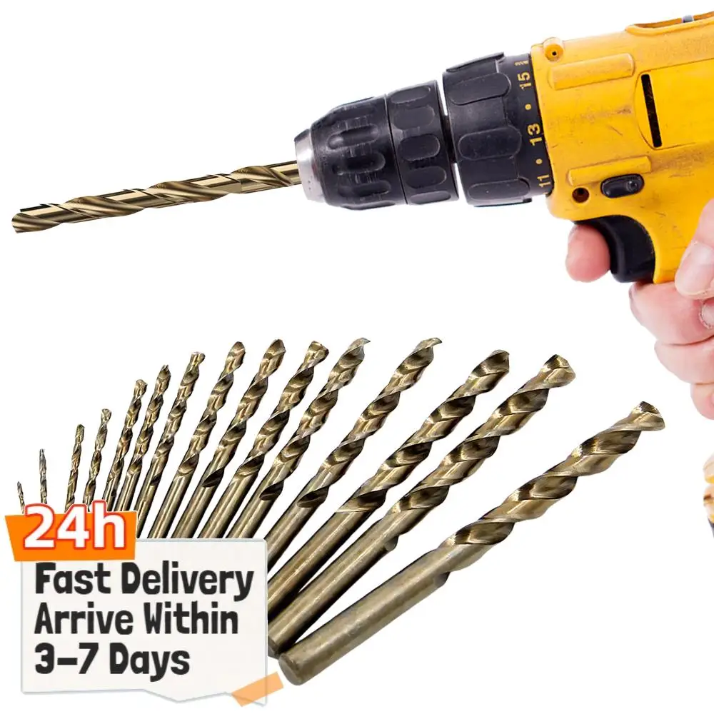 15pcs Cobalt High Speed Steel Drill Bit Set 1.5mm-10mm Twist Drill Bit Power Tools with Straight Shank for Metal Full Grinding
15pcs Cobalt High Speed Steel Drill Bit Set 1.5mm-10mm Twist Drill Bit Power Tools with Straight Shank for Metal Full Grinding