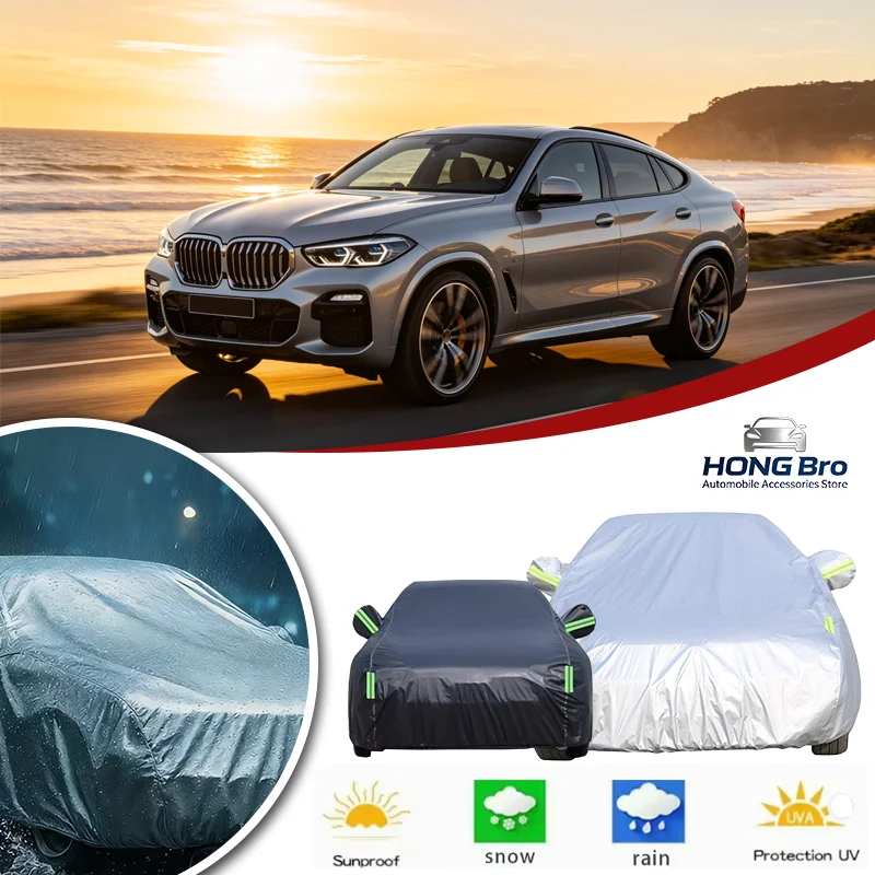 For BMW X6 2008-2022 Full Car Cover Waterproof Summer Sun Shade, Anti-UV, Winter Rain Snow Prevent, SUV Outdoor Cover
For BMW X6 2008-2022 Full Car Cover Waterproof Summer Sun Shade, Anti-UV, Winter Rain Snow Prevent, SUV Outdoor Cover