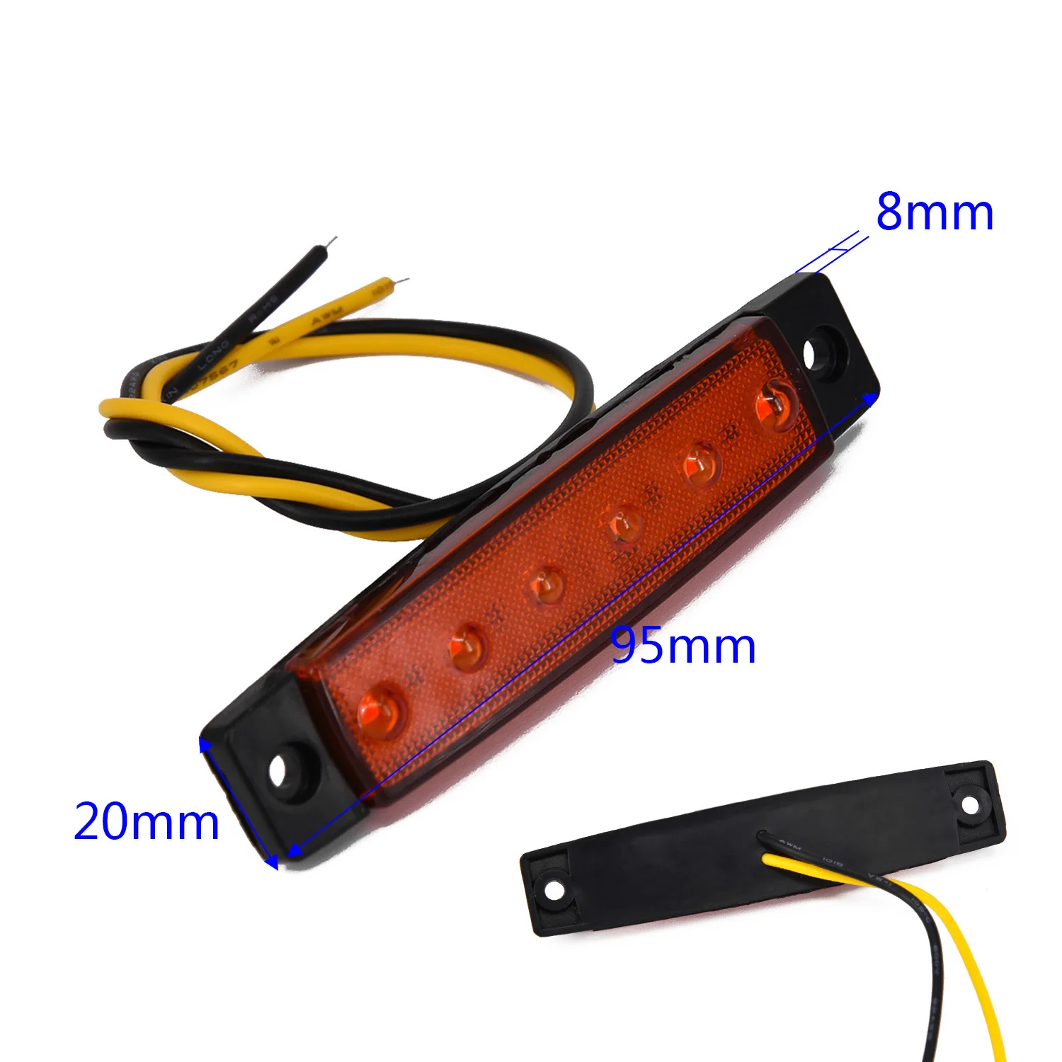 12V 6 LED Truck Boat BUS Trailer Side Marker Taillight Indicators Light Lamp Automotive Goods Yellow Waterproof, Reliable ABS
12V 6 LED Truck Boat BUS Trailer Side Marker Taillight Indicators Light Lamp Automotive Goods Yellow Waterproof, Reliable ABS