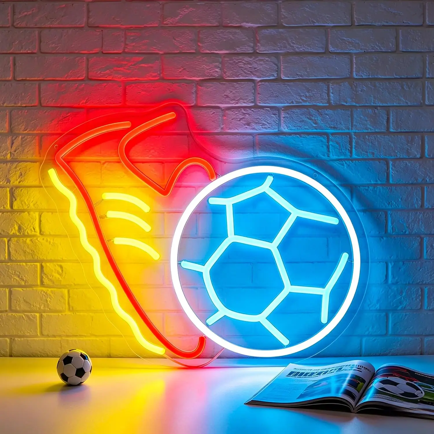 Soccer Neon Sign USB Powered Led Light for Sport Club Gaming Room Kids Room Bedroom Decoration Fans Gift Art Wall Light
Soccer Neon Sign USB Powered Led Light for Sport Club Gaming Room Kids Room Bedroom Decoration Fans Gift Art Wall Light