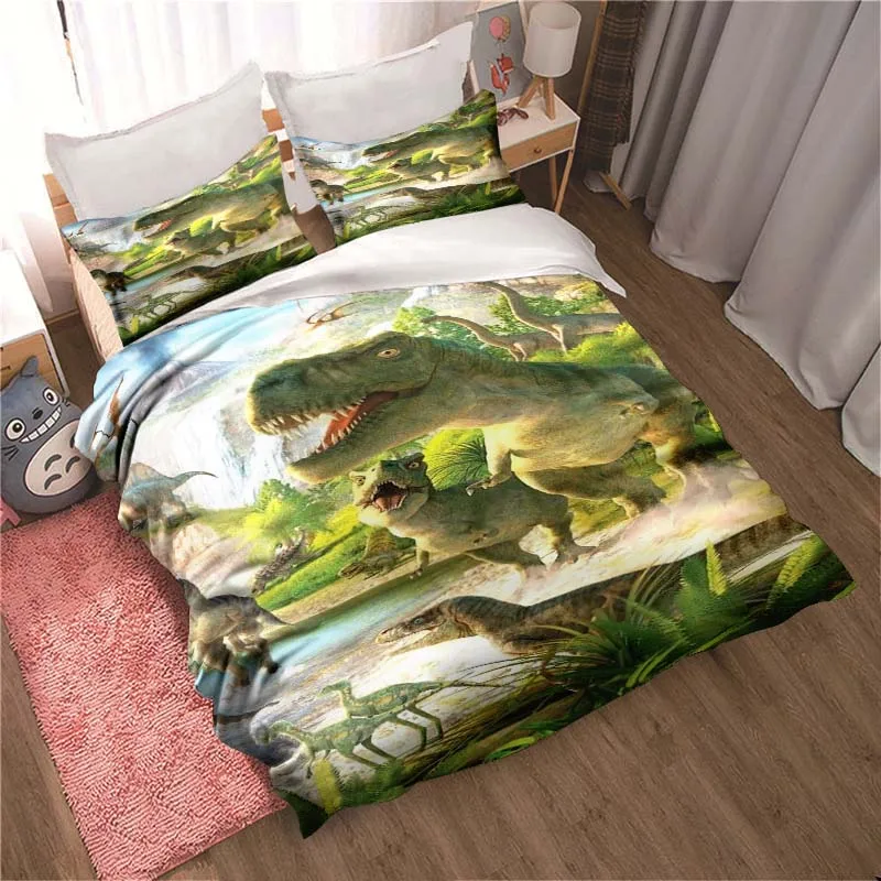 3D Cartoon Children Dinosaur Printed Bedding Set Soft Duvet Cover Kids Bedroom Single Double King Size Bedspread Kids Gifts
3D Cartoon Children Dinosaur Printed Bedding Set Soft Duvet Cover Kids Bedroom Single Double King Size Bedspread Kids Gifts
