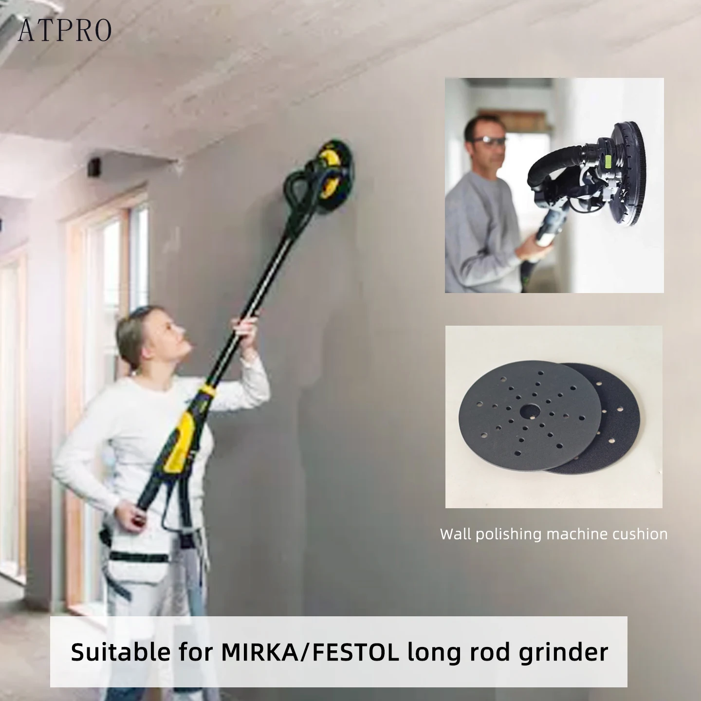 225mm 9 Inch 3mm Thick Soft Protective Pad 25 Holes For Drywall Polishing Machine Mirka Festool Grinder Sanding Interface
225mm 9 Inch 3mm Thick Soft Protective Pad 25 Holes For Drywall Polishing Machine Mirka Festool Grinder Sanding Interface
