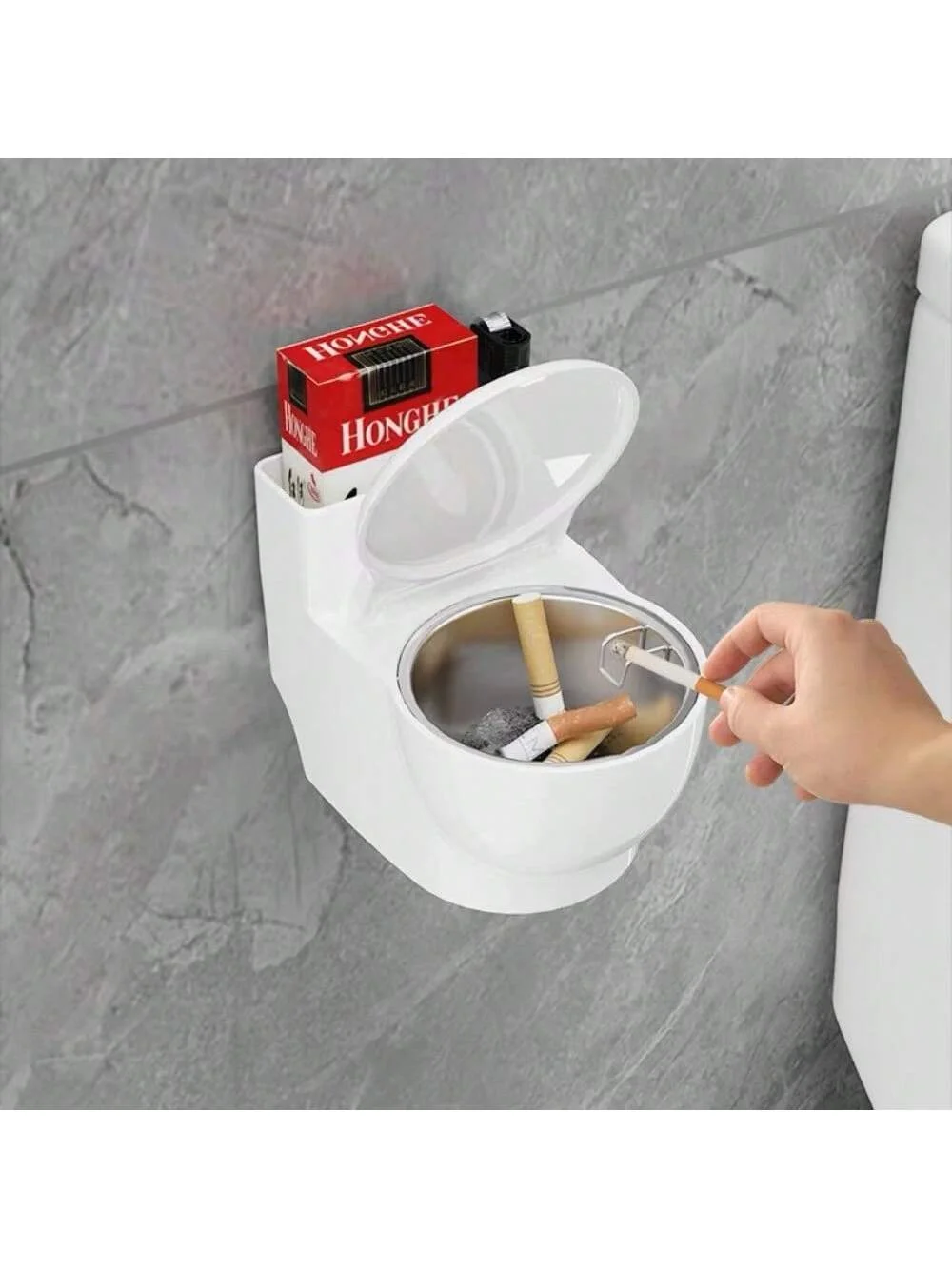 New Chinese Style Ashtray, Creative Gift, Wall-mounted Toilet Ashtray with Lid, High Appearance Level, Ash-proof Design
New Chinese Style Ashtray, Creative Gift, Wall-mounted Toilet Ashtray with Lid, High Appearance Level, Ash-proof Design