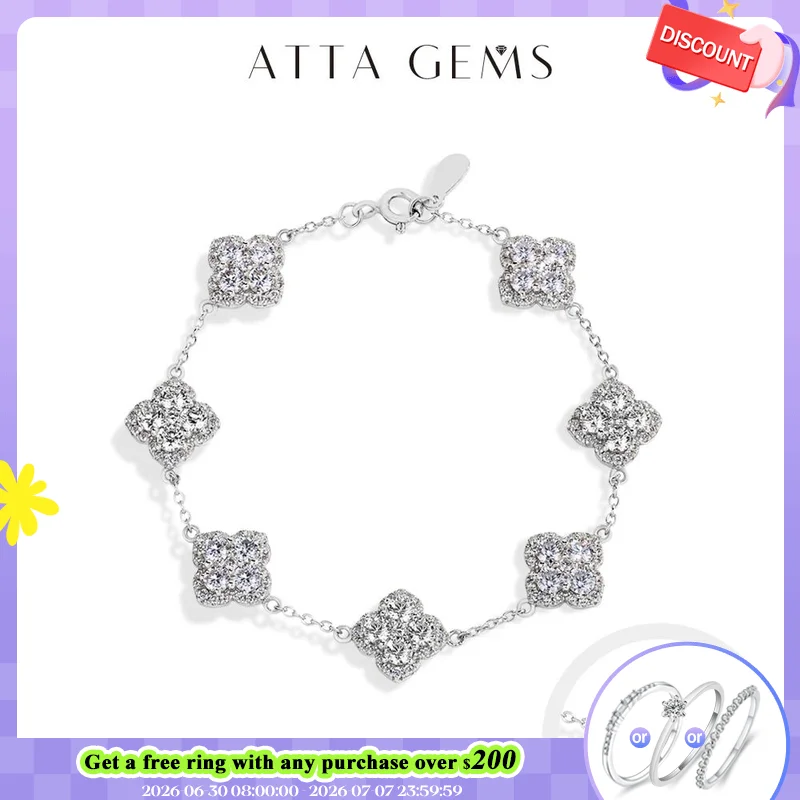 ATTAGEMS Full D VVS1 Moissanite Bracelets S925 Silver Yellow Gold Plated Bracelet for Women Lucky Jewelry Shipping From the USA
ATTAGEMS Full D VVS1 Moissanite Bracelets S925 Silver Yellow Gold Plated Bracelet for Women Lucky Jewelry Shipping From the USA