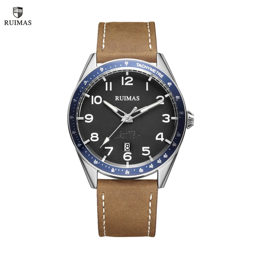 RUIMAS Fashion Men Watch Military Sport Quartz Wrist Watch Leather Strap Calendar Waterproof Luminous Man Clock Reloj Hombre 573
RUIMAS Fashion Men Watch Military Sport Quartz Wrist Watch Leather Strap Calendar Waterproof Luminous Man Clock Reloj Hombre 573