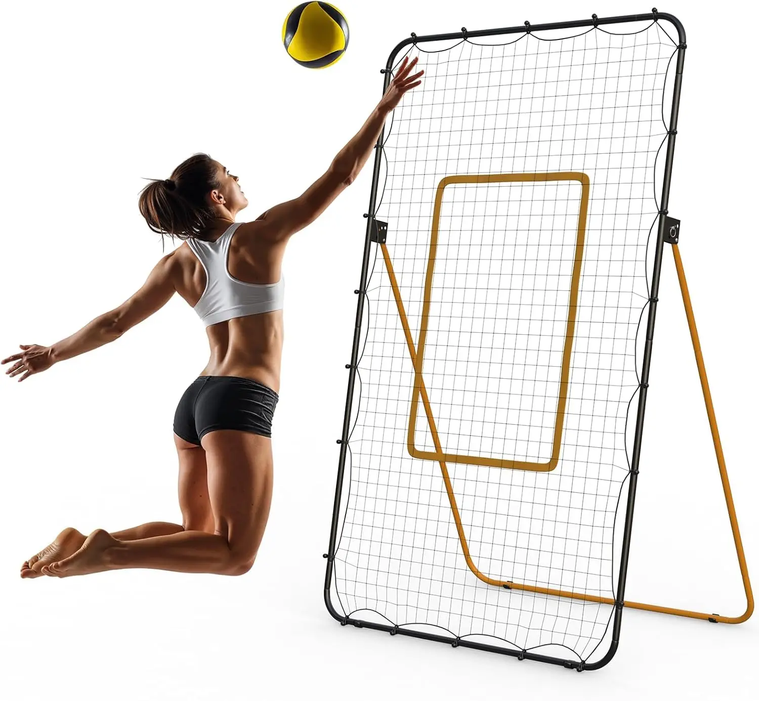 Garvee for Practice Bumping Spiking 7x4 FT Adjustable Volleyball Rebounder Net, Volleyball Baseball Bounce Back Net Training Equipment Sturdy Frame Portable Easy Setup Backyard
Garvee for Practice Bumping Spiking 7x4 FT Adjustable Volleyball Rebounder Net, Volleyball Baseball Bounce Back Net Training Equipment Sturdy Frame Portable Easy Setup Backyard