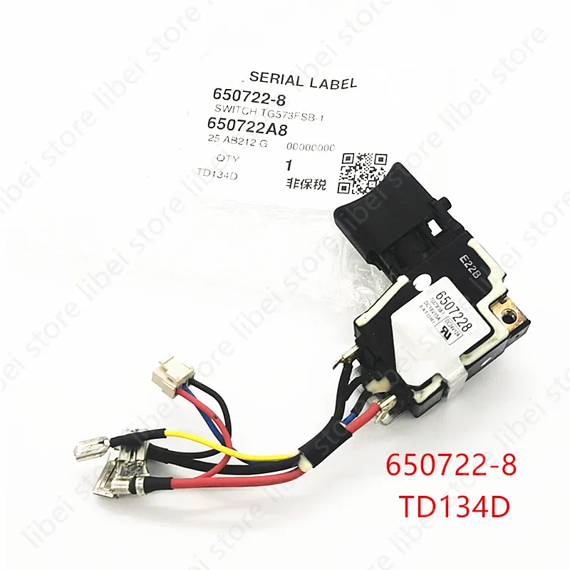 Genuine Switch 650722-8 for Makita 650241-4 6502414 6507228 Switch BTD134 BTD146 DTD146 BTD146Z BTD134Z TD134D 18V
Genuine Switch 650722-8 for Makita 650241-4 6502414 6507228 Switch BTD134 BTD146 DTD146 BTD146Z BTD134Z TD134D 18V