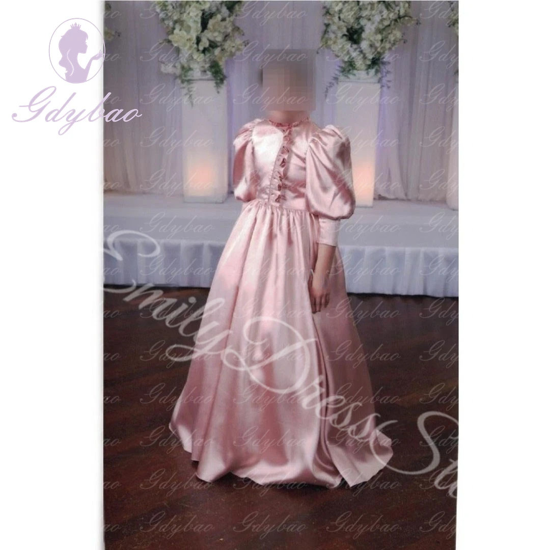 Customized Pink Satin Bridesmaid Flower Girl Dress For Wedding Pleated 3/4 Sleeves Puffy Kids Birthday First Communion Ball Gown
Customized Pink Satin Bridesmaid Flower Girl Dress For Wedding Pleated 3/4 Sleeves Puffy Kids Birthday First Communion Ball Gown