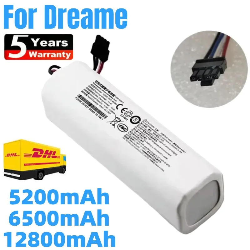 12800mAh Lithium-ion Battery Pack P2008-4S2P-MMBK Original For Dreame Robot Vacuum Mop Cleaner D9 F9 L10 L10 Pro 4INR19/66-2
12800mAh Lithium-ion Battery Pack P2008-4S2P-MMBK Original For Dreame Robot Vacuum Mop Cleaner D9 F9 L10 L10 Pro 4INR19/66-2