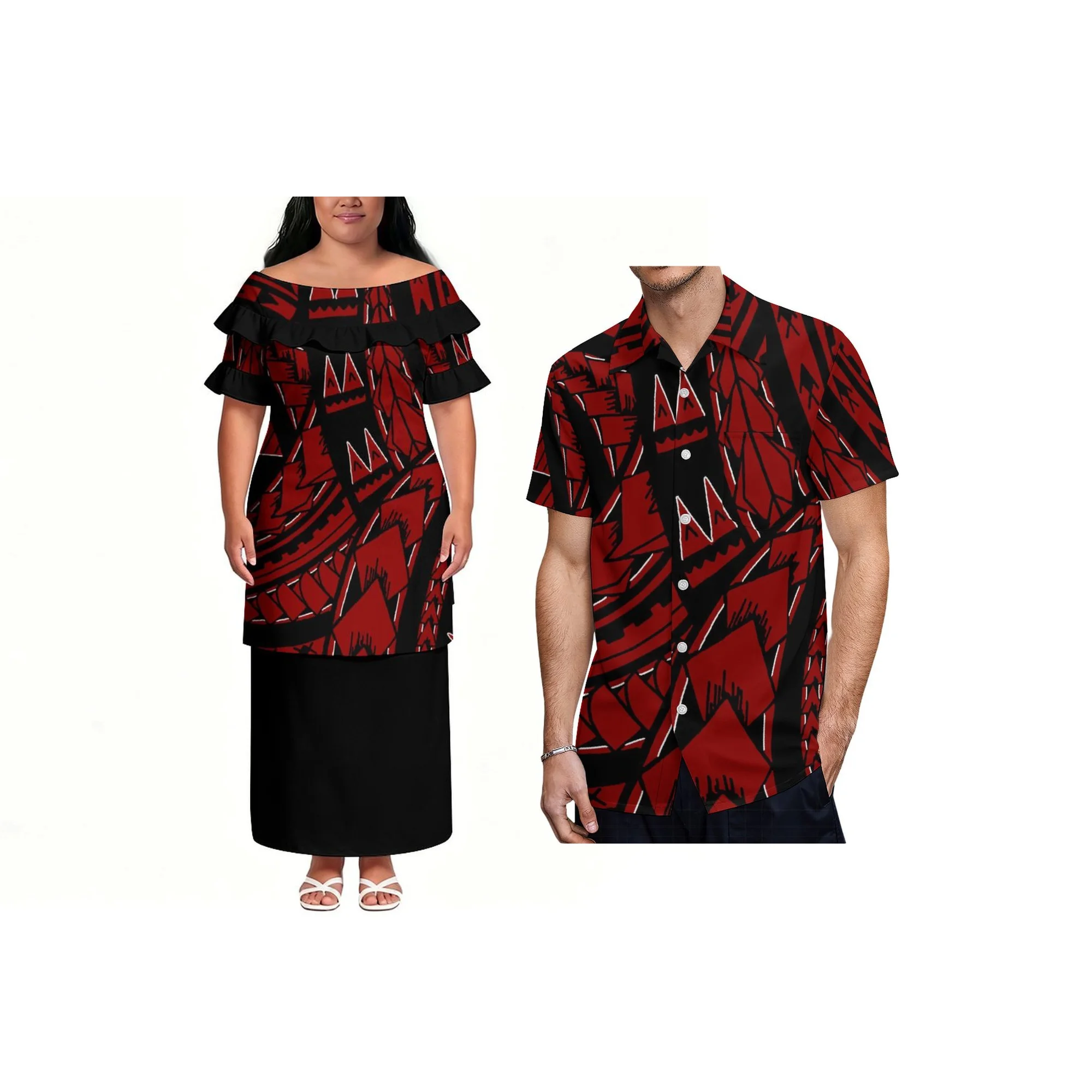 New Arrivals Hawaii Puletasi Retro Style Polynesian Trendy Women Large Size 8XL Ruffle Short Sleeve Dress 2pcs Factory Price
New Arrivals Hawaii Puletasi Retro Style Polynesian Trendy Women Large Size 8XL Ruffle Short Sleeve Dress 2pcs Factory Price