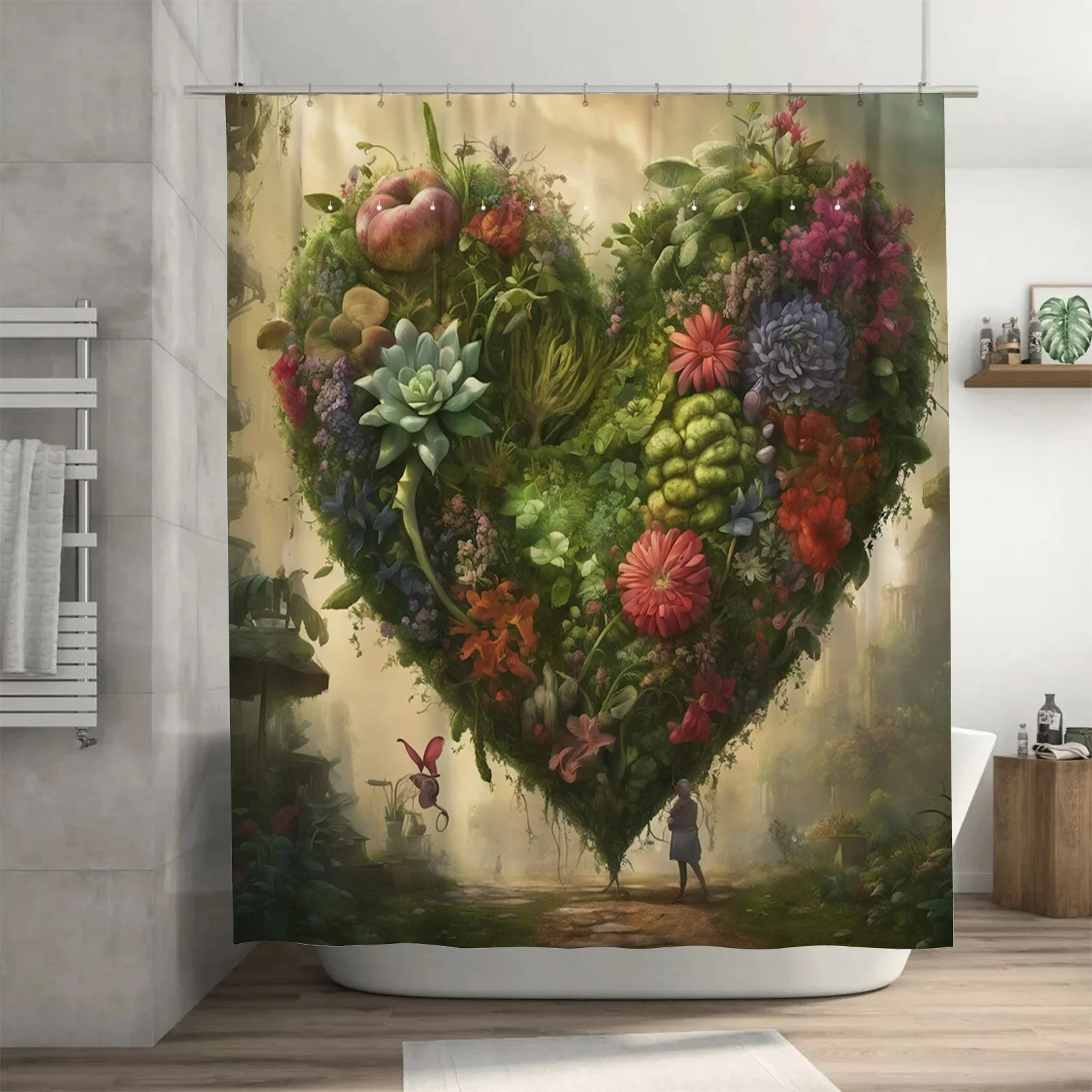 Heart of Nature Waterproof Shower Curtain, Perfect for Any Bathroom, Vibrant and Unique Design, Modern Artwork
Heart of Nature Waterproof Shower Curtain, Perfect for Any Bathroom, Vibrant and Unique Design, Modern Artwork