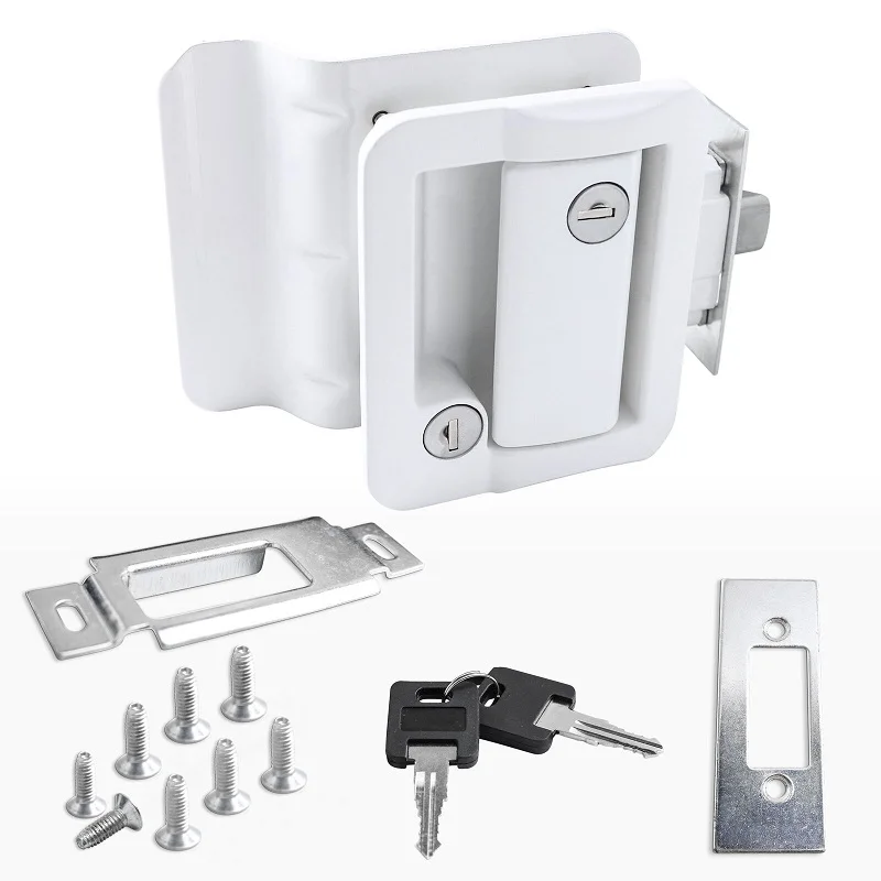 RV Trailer Camper Entry Door Lock RV Door Lock Replacement Double Open With Deadbolt Computer Key Handle
RV Trailer Camper Entry Door Lock RV Door Lock Replacement Double Open With Deadbolt Computer Key Handle