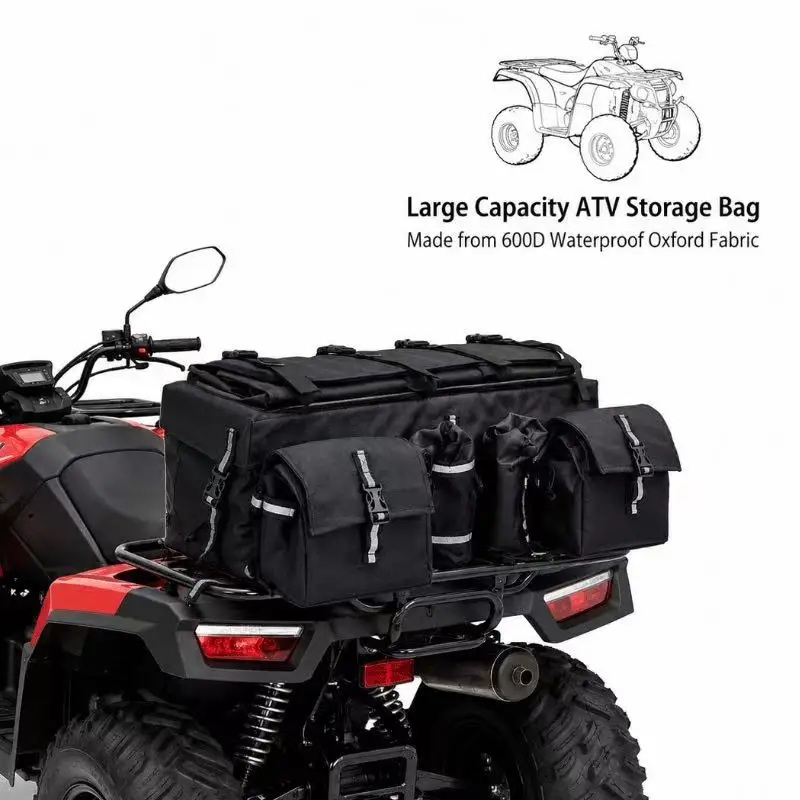 Universal ATV Quad Rear Rack Storage Bag Oxford Luggage Cargo Pack for Polaris Yamaha Can-Am Honda
Universal ATV Quad Rear Rack Storage Bag Oxford Luggage Cargo Pack for Polaris Yamaha Can-Am Honda