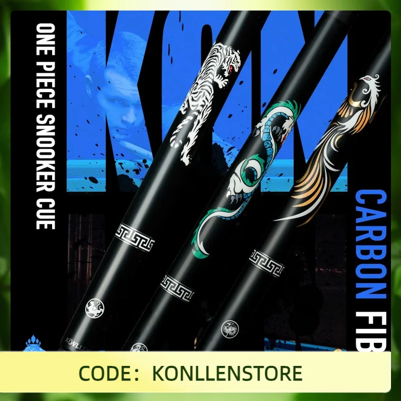KONLLEN One Piece Snooker Cue Carbon Fiber 10.2mm Black Technology Billiard Cue Ebony Butt with Extension and Case Single Cue
KONLLEN One Piece Snooker Cue Carbon Fiber 10.2mm Black Technology Billiard Cue Ebony Butt with Extension and Case Single Cue