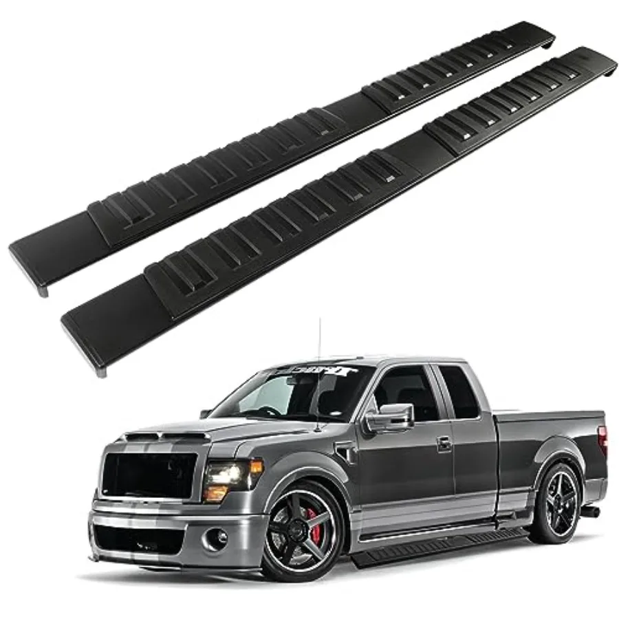6,4-дюймовые подножки из алюминиевого сплава с рок-слайдерами для Crew Cab 20092014 Ford F150 Прочные подножки для легкого автомобиля A 
6,4-дюймовые подножки из алюминиевого сплава с рок-слайдерами для Crew Cab 20092014 Ford F150 Прочные подножки для легкого автомобиля A