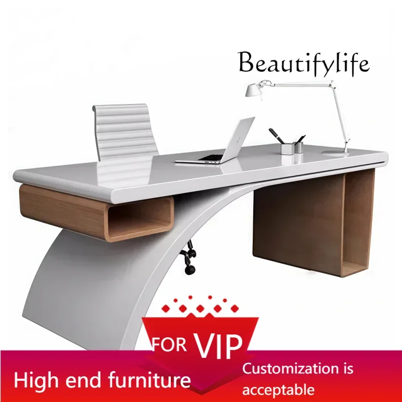 UP Italian paint computer desk creative special-shaped desk modern simple desk boss manager table
UP Italian paint computer desk creative special-shaped desk modern simple desk boss manager table