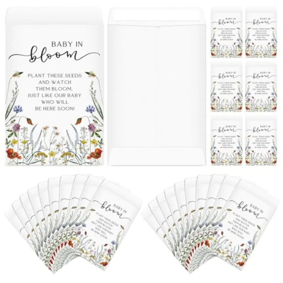 Pcs Baby in Bloom Seed Packet Favors Wildflower Baby Shower Self Adhesive Envelopes for Guests Flower Packet Kraft Mini Organiz
Pcs Baby in Bloom Seed Packet Favors Wildflower Baby Shower Self Adhesive Envelopes for Guests Flower Packet Kraft Mini Organiz