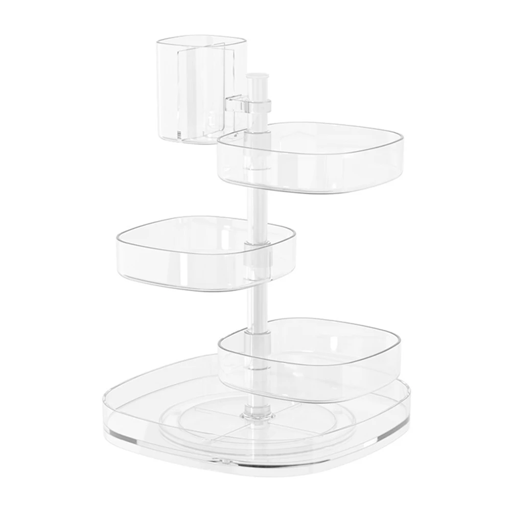 Clear Makeup Rotating Organizer Storage Box PC Shelves Different Size Compartments Easy Access Transparent Shelf Tabletop
Clear Makeup Rotating Organizer Storage Box PC Shelves Different Size Compartments Easy Access Transparent Shelf Tabletop