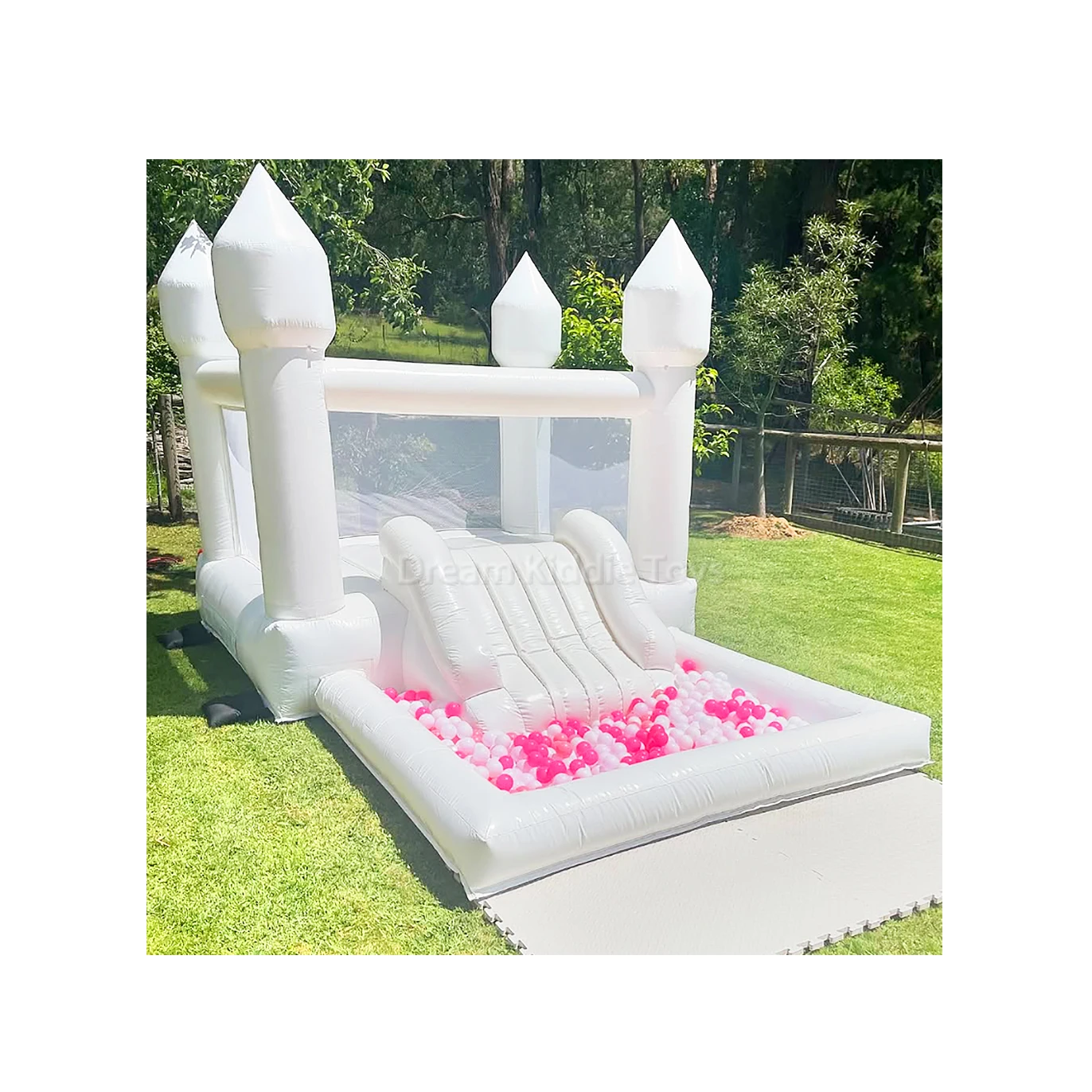 White Inflatable Bounce Balloon House with Ball Pit and Slide Castle Mini Jump House for Kid Adult with Air Blower
White Inflatable Bounce Balloon House with Ball Pit and Slide Castle Mini Jump House for Kid Adult with Air Blower