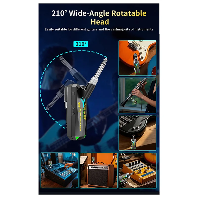 A84I-Cordless Guitar Jacks Lead Digital Guitar System For Electric Guitar Violin Instruments
A84I-Cordless Guitar Jacks Lead Digital Guitar System For Electric Guitar Violin Instruments