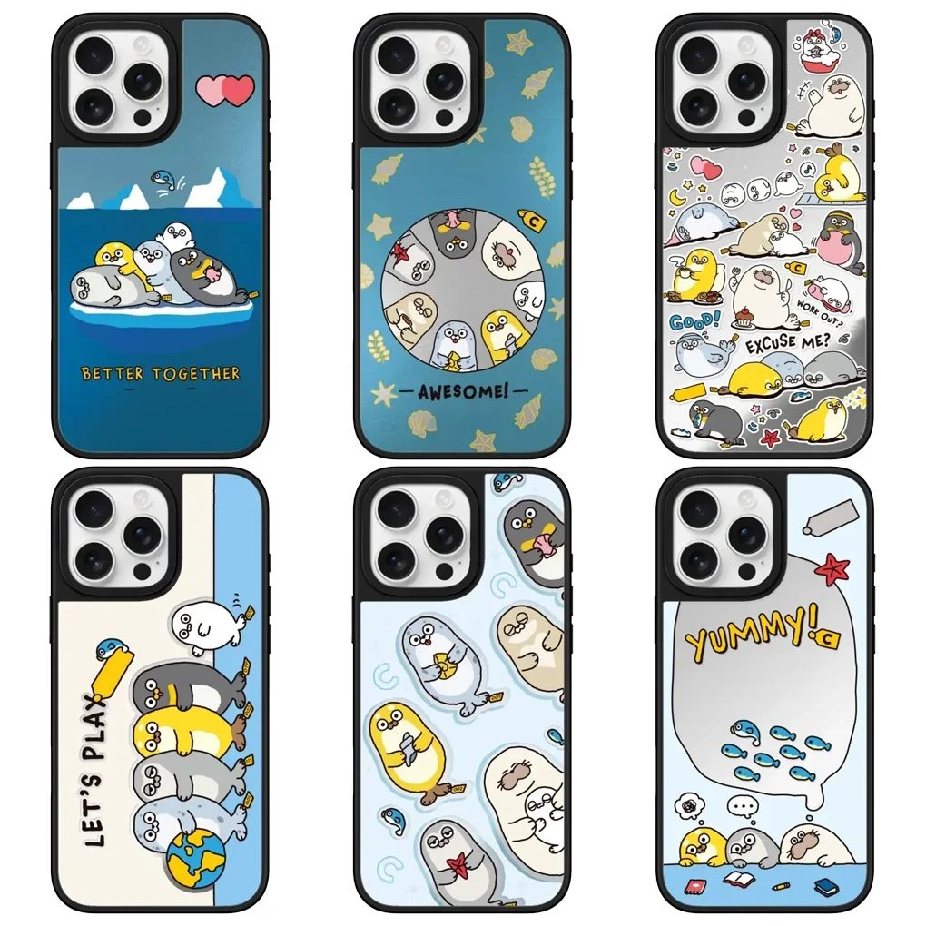 Cartoon Seal Mirror Surface iPhone 12 13 14 15 16 Pro Max Protective Case, Fits iPhone 16 Pro Max
Cartoon Seal Mirror Surface iPhone 12 13 14 15 16 Pro Max Protective Case, Fits iPhone 16 Pro Max
