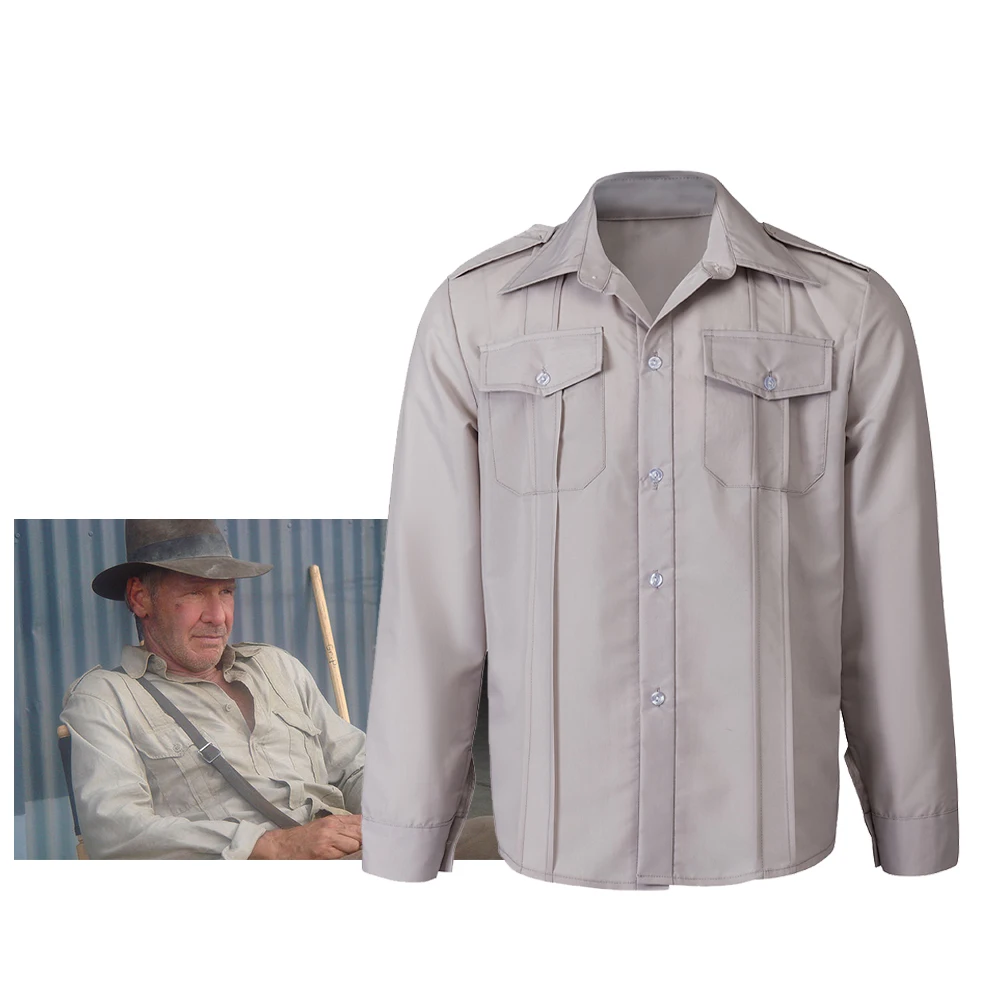 Movie Indiana Jones Cosplay Costume Adult Men Adventurer Dr. Jones Work Shirts Casual Wear Halloween Carnival Outfits Tops
Movie Indiana Jones Cosplay Costume Adult Men Adventurer Dr. Jones Work Shirts Casual Wear Halloween Carnival Outfits Tops