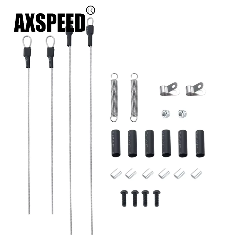 AXSPEED Metal Limb Riser Engine Hood Roof Rack Steel Rope Kit for 1/6 Axial SCX6 AXI05000 RC Crawler Car Modified Parts
AXSPEED Metal Limb Riser Engine Hood Roof Rack Steel Rope Kit for 1/6 Axial SCX6 AXI05000 RC Crawler Car Modified Parts