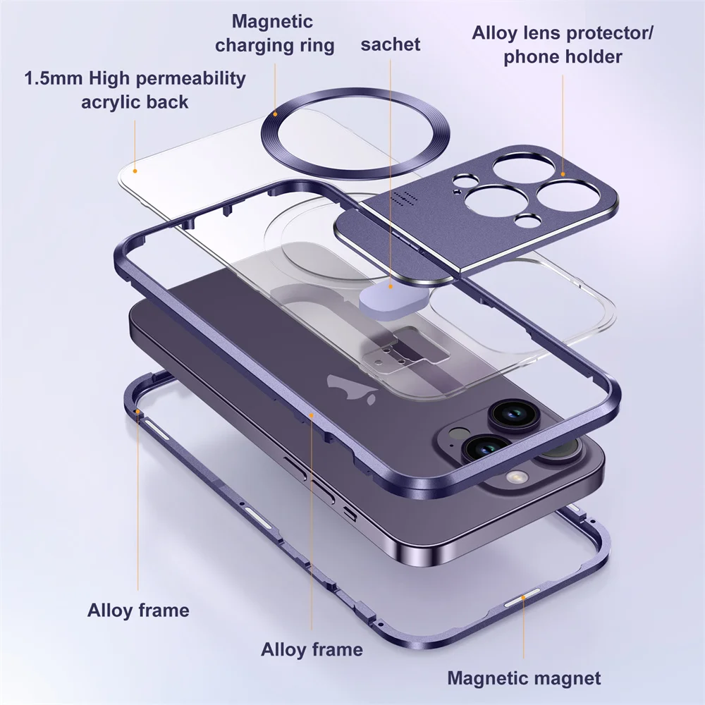 Чехол Magsafe для iPhone 13 14 Pro Max, противоударный алюминиевый корпус, акриловая панель, Магнитный чехол, чехол для iPhone 13 14 Pro Max, чехол
Чехол Magsafe для iPhone 13 14 Pro Max, противоударный алюминиевый корпус, акриловая панель, Магнитный чехол, чехол для iPhone 13 14 Pro Max, чехол