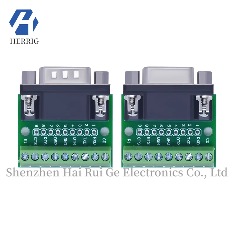 DB9 male and female head adapter screw terminal block 9-pin 9-hole RS232 RS485 conversion board
DB9 male and female head adapter screw terminal block 9-pin 9-hole RS232 RS485 conversion board