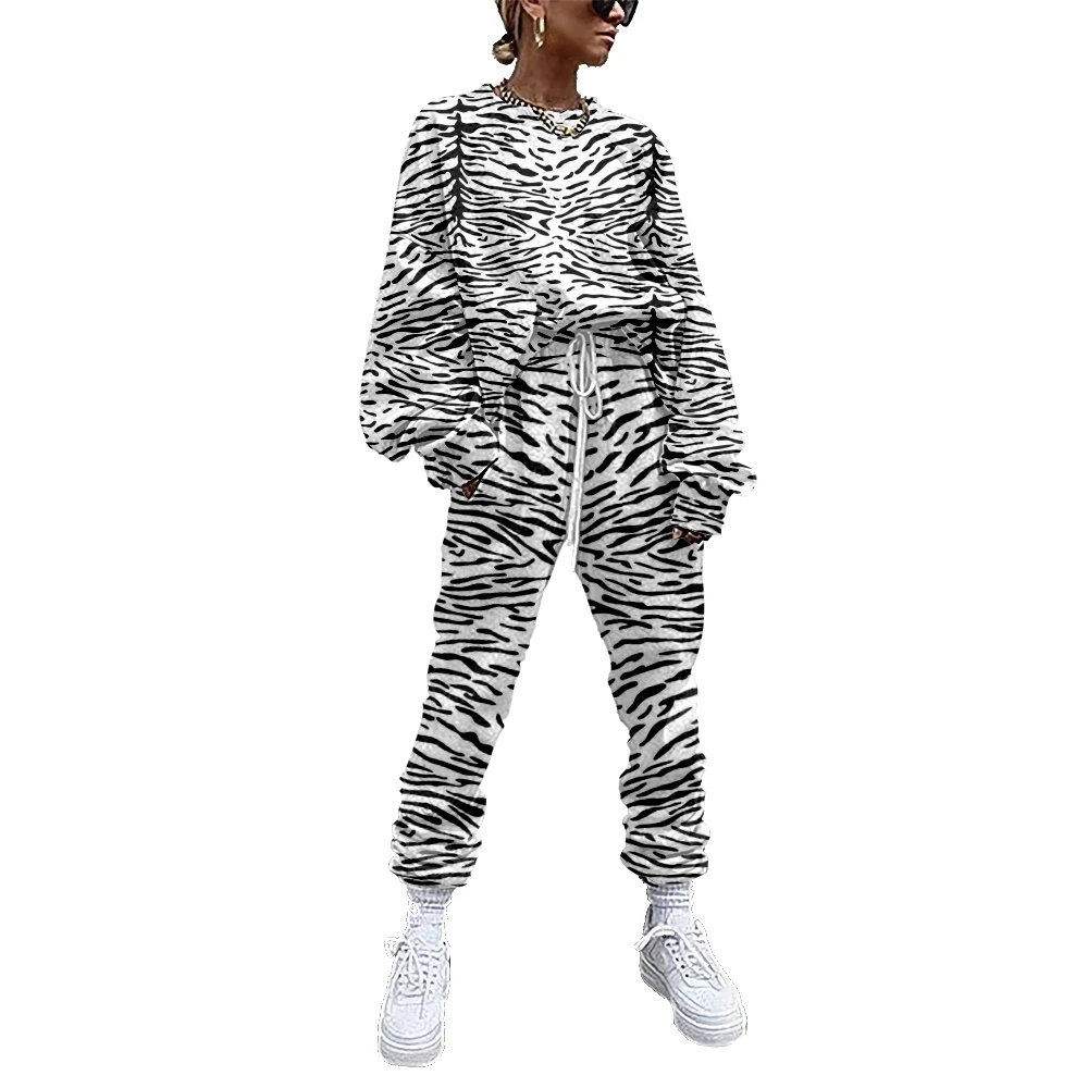 Women Tracksuit 2 Piece Outfit Sweatshirt+Straight Sweatpants Matching Set Animal Stripes Fitness Sporty Streetwear 11
Women Tracksuit 2 Piece Outfit Sweatshirt+Straight Sweatpants Matching Set Animal Stripes Fitness Sporty Streetwear 11