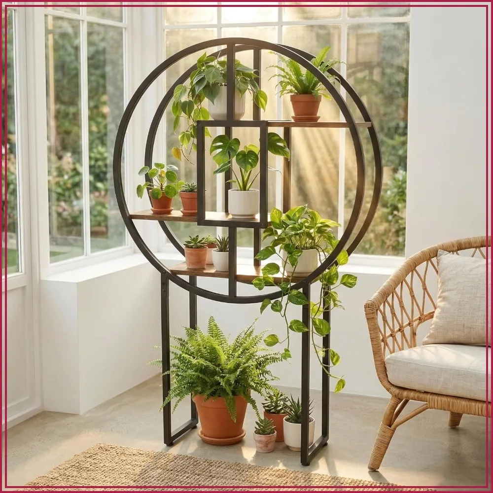 Modern Asian Inspiration Moon Plant Stand 4ft 3in, Circle Plant Shelf
Modern Asian Inspiration Moon Plant Stand 4ft 3in, Circle Plant Shelf