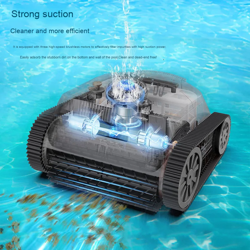 High Efficiency Automatic Pool Cleaner with Brushless Motor Home Swimming Pool Robot Vacuump Plastic Wholesale Manufacturer
High Efficiency Automatic Pool Cleaner with Brushless Motor Home Swimming Pool Robot Vacuump Plastic Wholesale Manufacturer