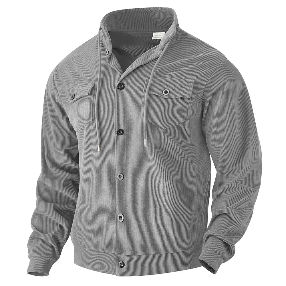 New Autumn Solid Corduroy Tactical Jackets Men Stand Neck Button Coats Casual Sports Sweatshirts Male Single Breasted Outerwear
New Autumn Solid Corduroy Tactical Jackets Men Stand Neck Button Coats Casual Sports Sweatshirts Male Single Breasted Outerwear