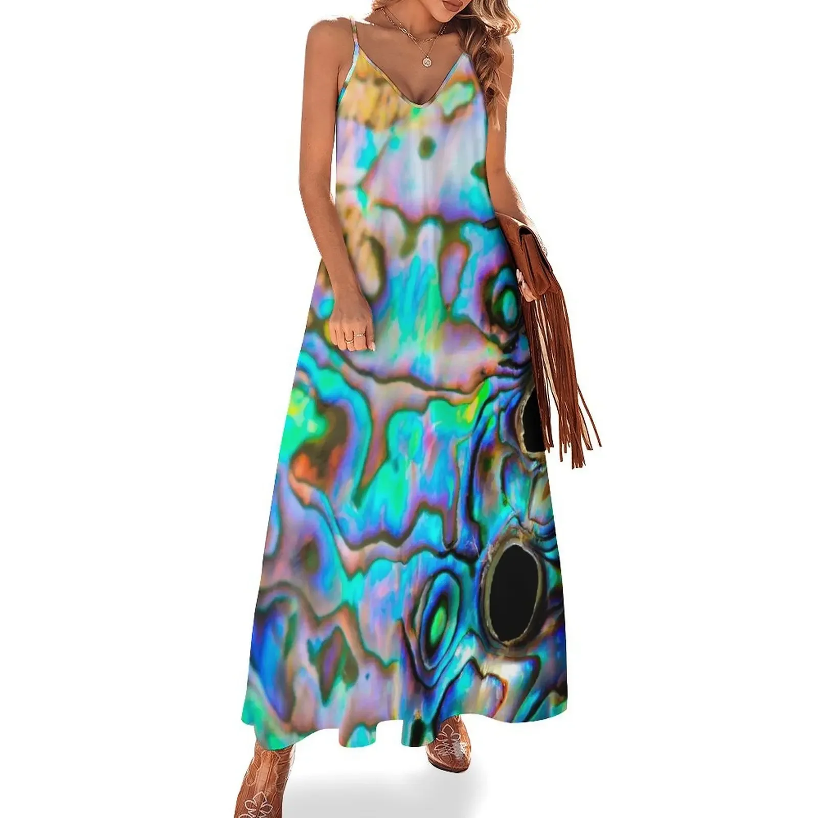 Abstract Paua Abalone Shell Texture Pattern, Polished Paua Abalone Shell, Multicolor Paua Abalone Shell Halioti Sleeveless Dress
Abstract Paua Abalone Shell Texture Pattern, Polished Paua Abalone Shell, Multicolor Paua Abalone Shell Halioti Sleeveless Dress